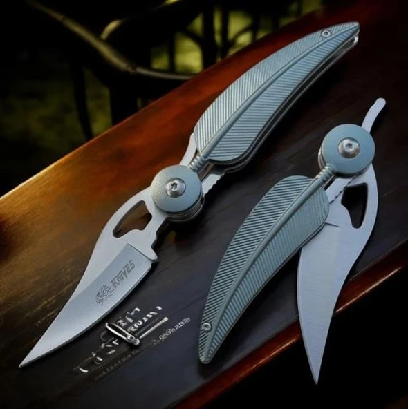 Knife Kızılderili Tüy Çakı Yeşil ürün görseli 1