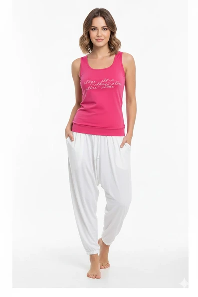 Şahinler Bayan Yazlık Poly Şalvarlı Pijama 21519 ürün görseli 1