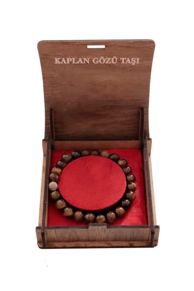 taru pasaj Kaplangözü Doğal Taş 8 mm Bileklik - Güç ve Pozitif Enerji Kaynağı ürün görseli 1