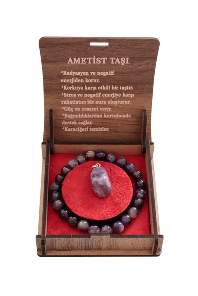 taru pasaj Ametist Taşı Bileklik & Kolye ürün görseli 1