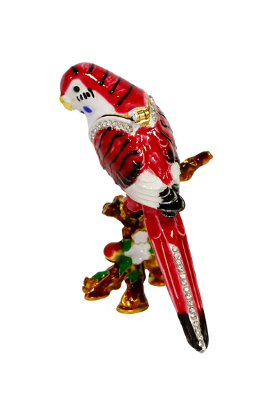 hediye "metal Papağan Kuş Biblosu -3 Farklı Renk Varyantlı, Kristal Taşlı Dekoratif Biblo - 8 Cm" ürün görseli 1