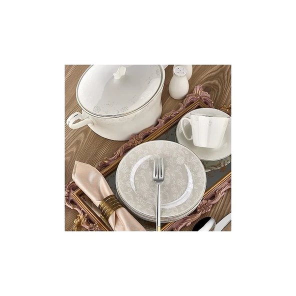 Aryıldız 83 Parça AR33033 Prestige Bone Porselen Yemek Takımı ürün görseli 1