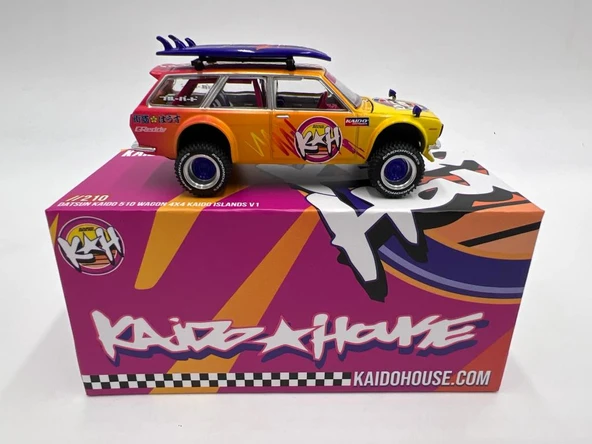 Mini GT Kaido House //210 Datsun Kaido 510 Wagon 4x4 Kaido Islands V1 1/64 Model Araba ürün görseli 1