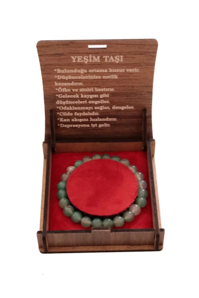 taru pasaj "El Yapımı 8 mm Yeşim Taşı Bileklik – Huzur ve Denge İçin Özel Hediye" ürün görseli 1