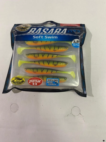 LUCKY  JOHN  BASARA 3D SOFT  SWİM  3.5'' (8.89 CM ) PG13  6P SİLİKON  YEM ürün görseli 1