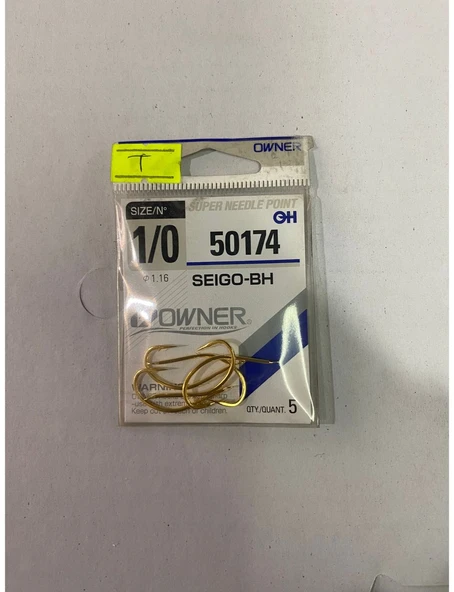 OWNER 50174 SEIGO-BH NO:1/0 SARI OLTA İĞNESİ ürün görseli 1