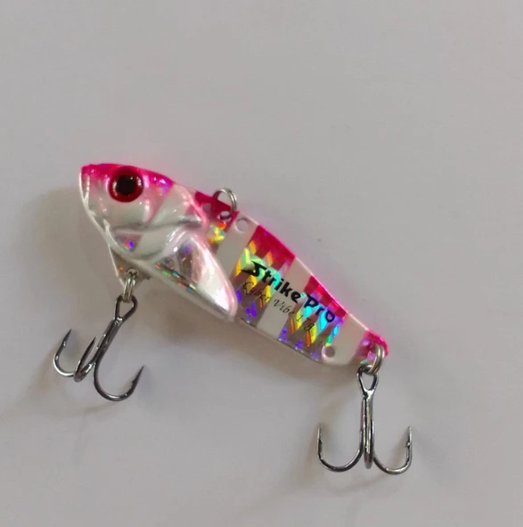 STRİKE PRO 5.5 CM VİBRASYON JİG YEM GLOW SIN049L (PINK ZEBRA) ürün görseli 1