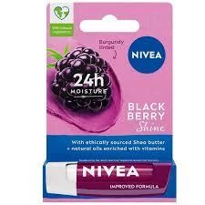 Nivea Bakım Yapan Dudak Bakım Kremi Black Berry 4,8 gr ürün görseli 1