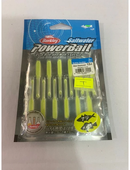 BERKLEY BUBBLE SARDİNE  CLEAR CHARTREUSE LRF SAHTE  YEM ürün görseli 1