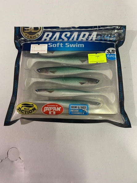 LUCKY  JOHN  BASARA 3D SOFT  SWİM  3.5'' (8.89 CM )  PG07 6P SİLİKON  YEM ürün görseli 1