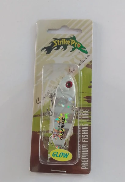 STRİKE PRO 5.5 CM VİBRASYON JİG YEM GLOW SIN051L (GLOW ZEBRA) ürün görseli 1