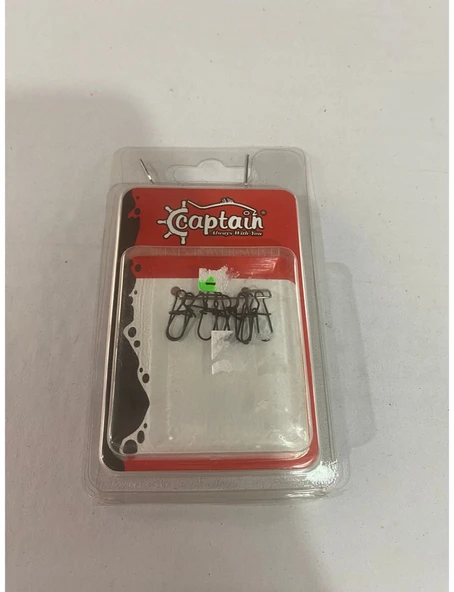 CAPTAİN 5016 SAHTE BALIK KLİPSİ SNAP INOX 10 LU PAKET MAT BLACK ürün görseli 1
