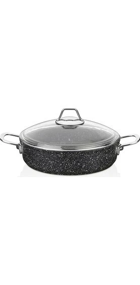 Falez Black Line 22 cm Granit Karnıyarık Tencere - Resim 2