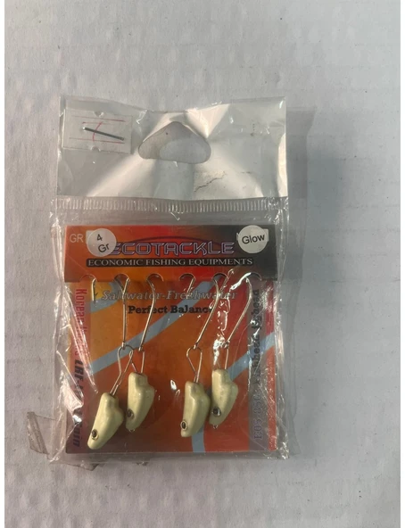 ECOTACKLE GLOW (FOSFORLU) RENKLİ BALIK KAFALI 4 GRAM HAREKETLİ ZOKA ürün görseli 1