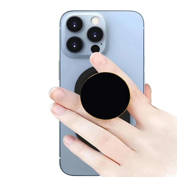 E2M POP SOCKET TELEFON TUTUCU BENEKLİ KEDİ SARI - Resim 2