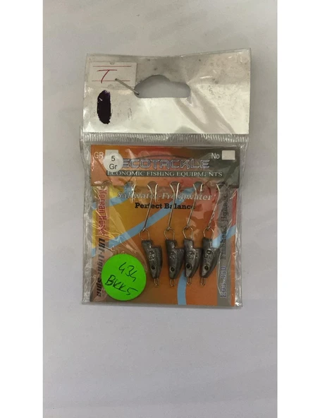 ECOTACKLE GRİ RENKLİ BALIK  KAFALI 5 GRAM  HAREKETLİ ZOKA ürün görseli 1