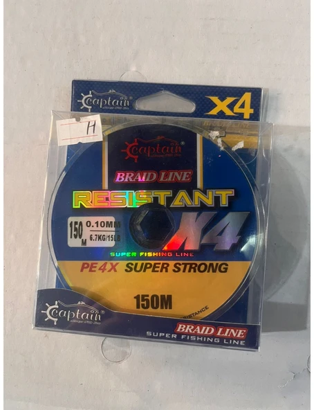 CAPTAİN BRAID LİNE X4  0.10 MM 150 METRE İP MİSİNA ürün görseli 1