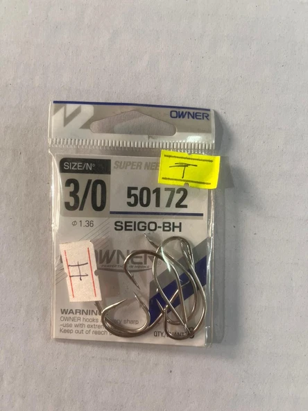 OWNER SEIGO -BH 50172 NO:3/0  OLTA İĞNESİ ürün görseli 1