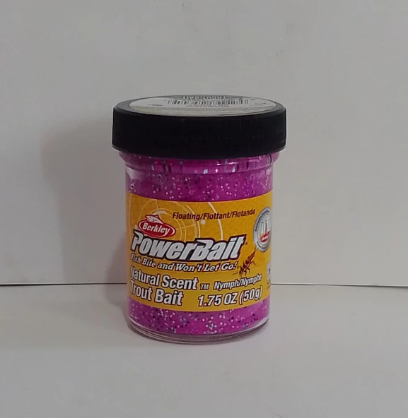 BERKLEY POWERBAİT EXTRA SCENT NYMPH/GLTR TROUT BAIT (25645)MOR RENK ALABALIK HAMURU ürün görseli 1