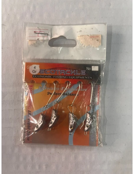 ECOTACKLE GRİ RENKLİ BALIK KAFALI 4 GRAM  HAREKETLİ ZOKA ürün görseli 1