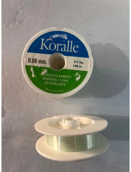 KORALLE 0.08 MM 100 METRE MONOFİLAMENT MİSİNA ürün görseli 1