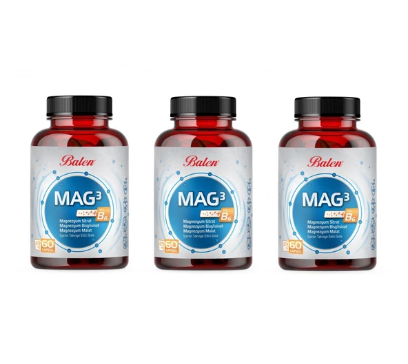 Balen Mag 3 Magnezyum 679 mg 60 Kapsül 3 Adet ürün görseli 1