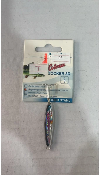 BALZER COLONEL ZOCKER 3D 7 GRAM ART NO :1  39510/007 REGENBOGENFORELLE  JİG YEM ürün görseli 1