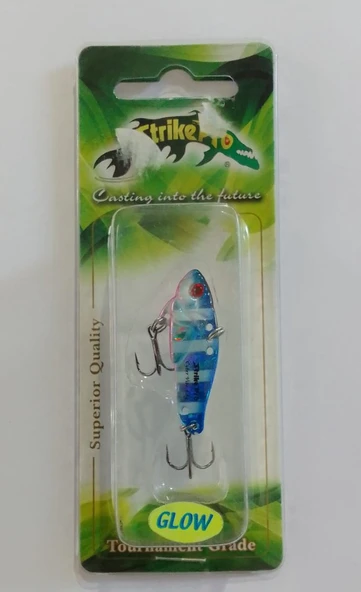 STRİKE PRO 3.5 CM VİBRASYON JİG YEM GLOW SIN50L (BLUE ZEBRA) ürün görseli 1