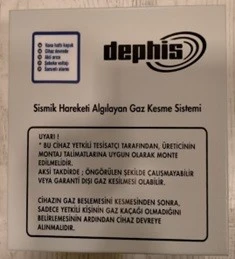 DEPHİS Deprem Algılama ve Gaz Kesme Cihazı ürün görseli 1