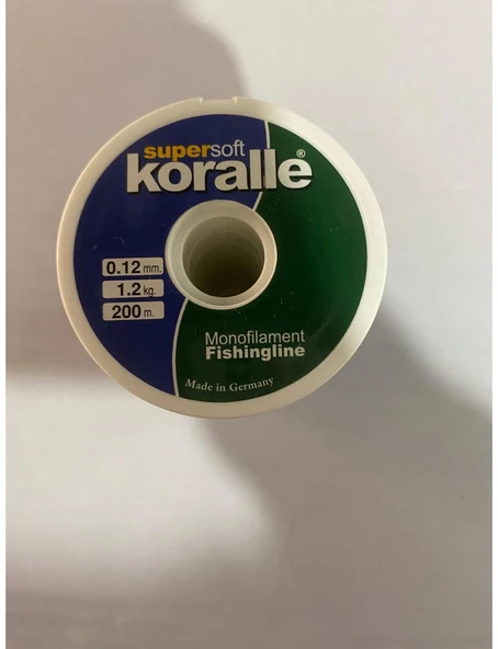 SUPERSOFT KORALLE 0.12 MM 200 METRE MONOFİLAMENT MİSİNA ürün görseli 1