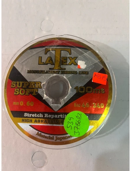 LATEX  0.60 MM 100 METRE MONOFİLAMENT MİSİNA ürün görseli 1
