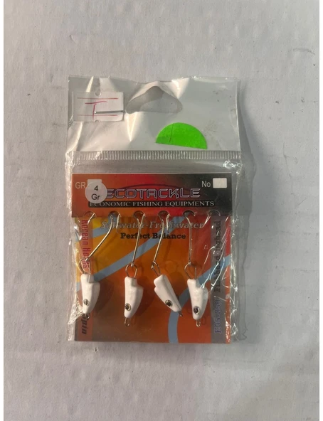 ECOTACKLE BEYAZ RENKLİ BALIK KAFALI 4 GRAM HAREKETLİ ZOKA ürün görseli 1