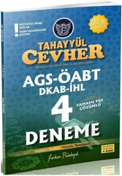 ÖABT MEB AGS Din Kültürü ve Ahlak Bilgisi Cevher 4 Deneme Tahayyül ürün görseli 1