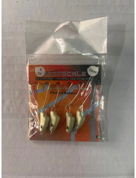 ECOTACKLE BEYAZ RENKLİ BALIK KAFALI 5 GRAM HAREKETLİ ZOKA ürün görseli 1