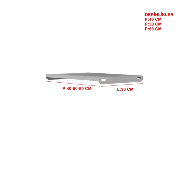 1 Adet A Tipi (Dıştan Geçmeli) Hafif Rack Tava - Depo Rafı Hafif Rack Tava  Galvaniz 50x30 cm 0,70 mm ürün görseli 1