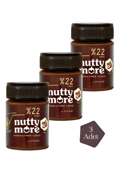 %22 Kakaolu Fındık Ezmesi 370 gr x 3 Adet ürün görseli 1