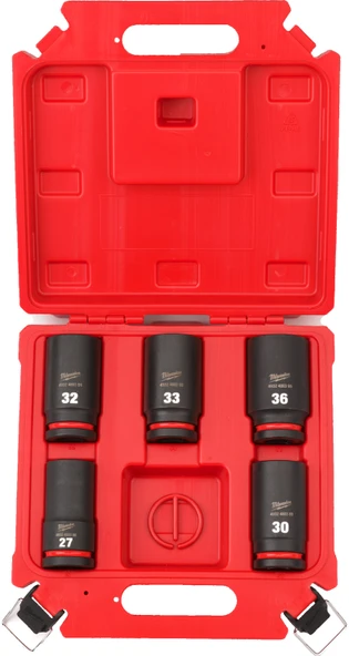 Milwaukee Shocwave 3/4" Derin  Lokma Seti - 5 Parça 4932498750 ürün görseli 1