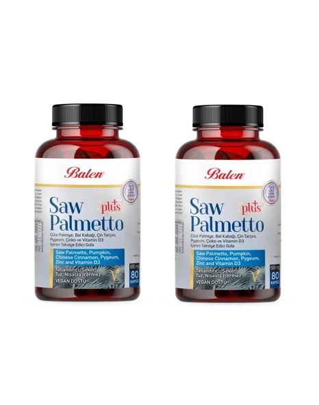 Balen Saw Palmetto Plus Cüce Palm.çin.vit D3 Kapsül 685 Mg 80 Kapsül X 2 Adet ürün görseli 1