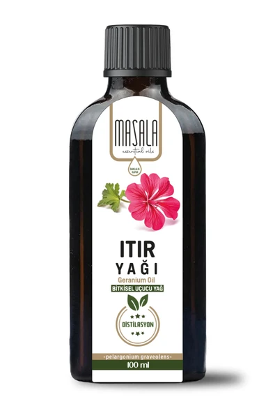 Masala Saf Itır (Sardunya) Yağı 100 ml. Cam Şişe - (Geranium Essential Oil) ürün görseli 1