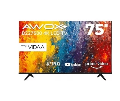 Awox B227500 4K Ultra HD 75" 190 Ekran Uydu Alıcılı Smart LED TV ürün görseli 1