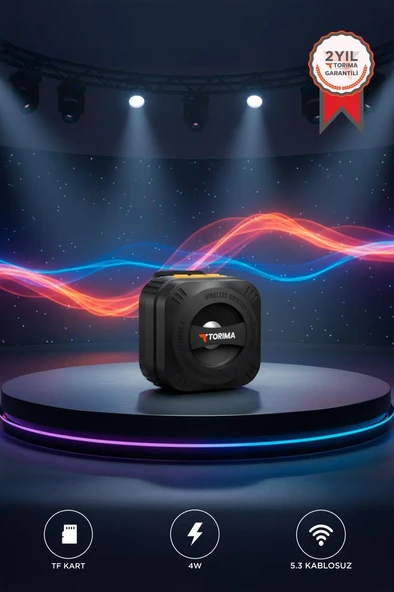 Bluetooth Hoparlör Led Işıklı Outdoor Kablosuz Speaker D79 Siyah ürün görseli 1