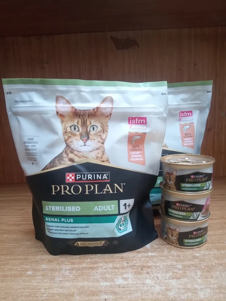 PRO PLAN Kısırlaştırılmış Kuru Kedi Mama Somon Balıklı 5 ADET 400 Gram (TOPLAM 2 KG)+4 ADET PRO PLAN KISIRLAŞTIRIŞMIŞ TONBALIKLI&SOMONLU KONSERVE 85 GRAM