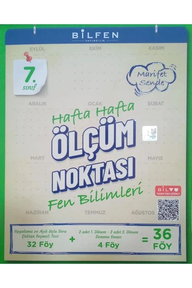 7. Sınıf Fen Bilimleri Hafta Hafta Ölçüm Noktası YENİ ÜRÜN ürün görseli 1