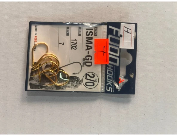 HOOKS ISMA-GD 1702  NO: 2/0  OLTA İĞNESİ ürün görseli 1