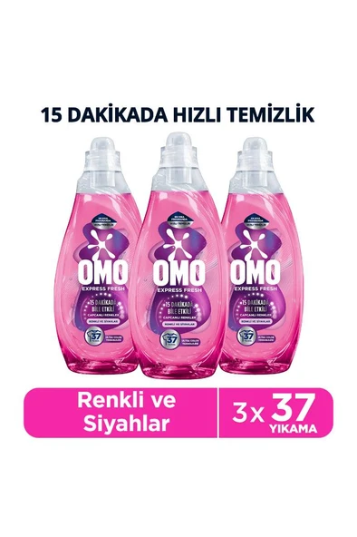 Omo Express Fresh Capcanlı Renkler Renkli Ve Siyahlar Sıvı Çamaşır Deterjanı 1480 ml X3 ürün görseli 1
