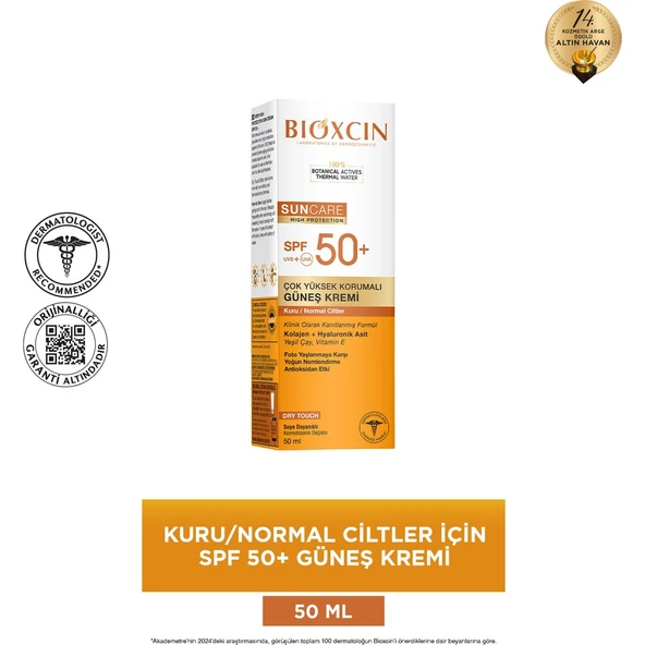 Bioxcin Spf 50+ Güneş Kremi 50 ml Kuru ve Normal Cilt ürün görseli 1