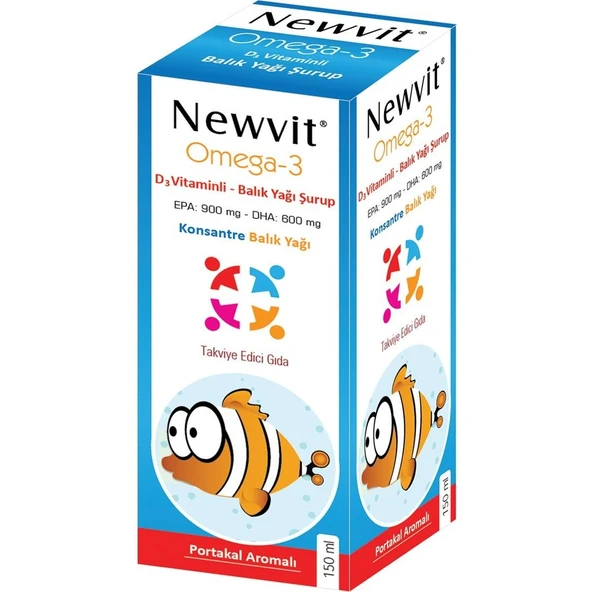 Newvit Omega-3 D3 Vitaminli Şurup 150 ml - Resim 2
