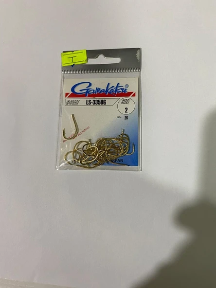 Gamakatsu LS-3350G   NO :2 Sarı Olta İğnesi 25 ' Lİ PAKET ürün görseli 1