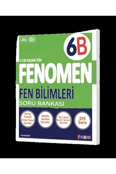 6. Sınıf Fen Bilimleri Fenomen B Soru Bankası Fenomen Yayınları ürün görseli 1