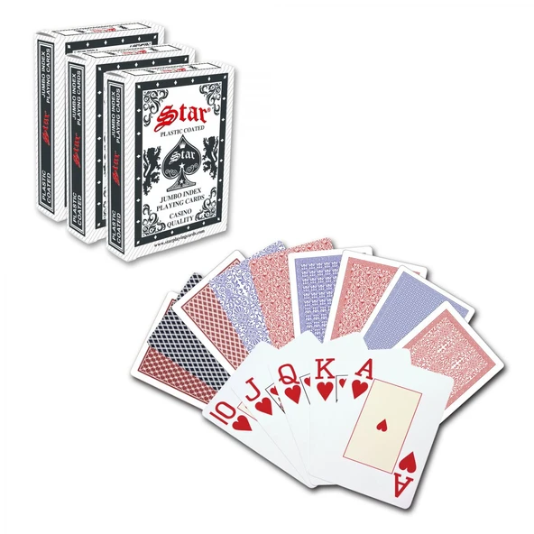 Star Black Jack Oyun Kağıdı Yarı Plastik ürün görseli 1